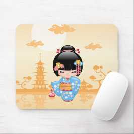 Mousepad Boneca Maiko Kokeshi - Garota Geisha Japonesa Boni