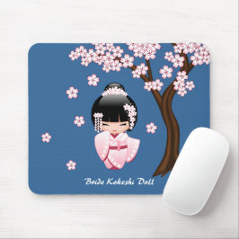 Mousepad Boneca White Kimono Kokeshi - Garota Gisha Bonita