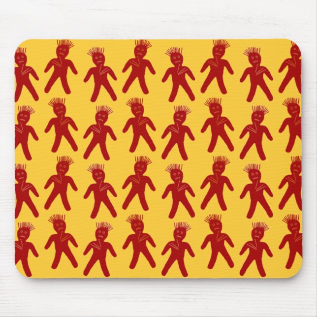 Mousepad Bonecas de Voodoo Vermelhas Sanguíneas (Frente)