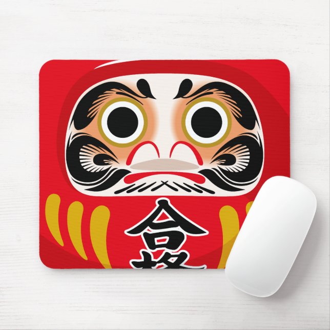 Mousepad Boneco Daruma (amuleto tradicional japonês de boa  (Com mouse)