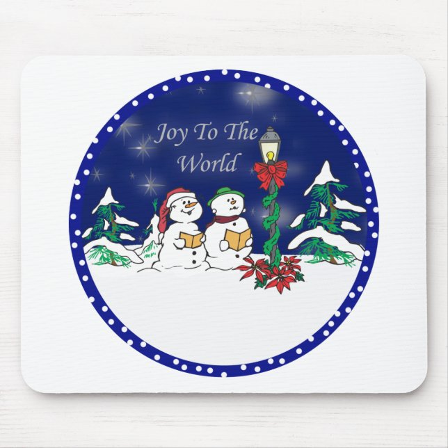 Mousepad boneco de neve caroling (Frente)