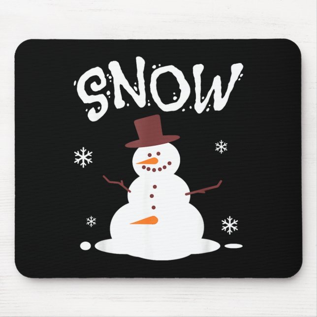 Mousepad Boneco de Neve Engraçado e Casal Correspondente de (Frente)