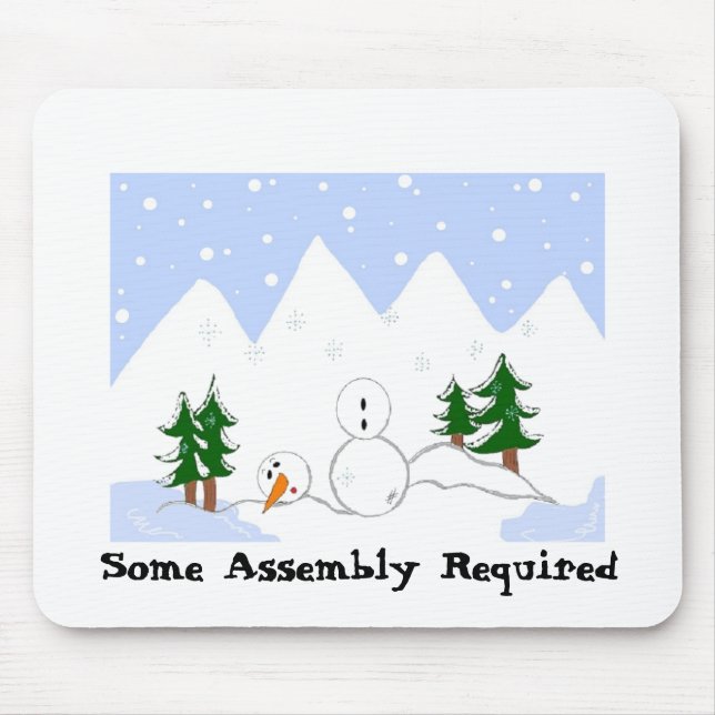 Mousepad Boneco de Neve Precisando de Ajuda (Frente)