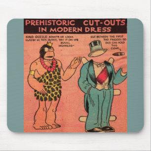 Mousepad Boneco de papel da caverna história em quadrinhos