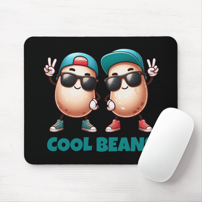Mousepad Bonés e tênis Legal engraçados do Visto Beans (Com mouse)