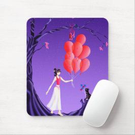 Mousepad Bonita Ballerina e Cat sunset Midnight tree