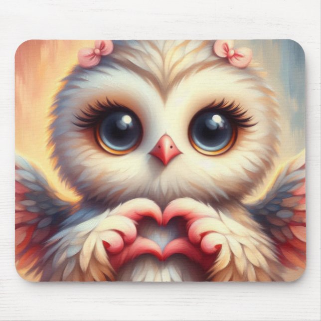 Mousepad Bonita Coração de Amor (Frente)