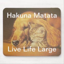 Mousepad Bonita Impressão de Arte de Cachorro e Gato Incrív