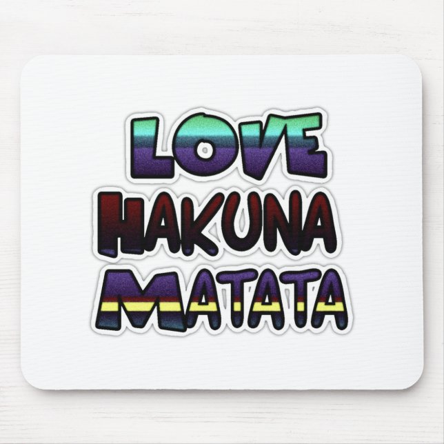 Mousepad Bonita Impressão de Arte de Hakuna Matata (Frente)