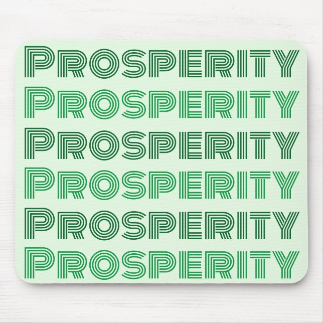 Mousepad Bonita Prosperidade, Inspiração Verde (Frente)