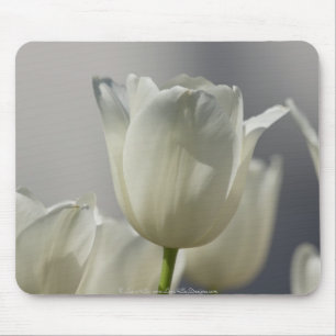 Mousepad Bonitas Tulipas Primavera brancas