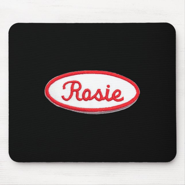 Mousepad Bonitinha divertida Rosie, o figurino feminista ri (Frente)