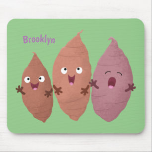 Mousepad Bonitinho cantando batata-doce legumes