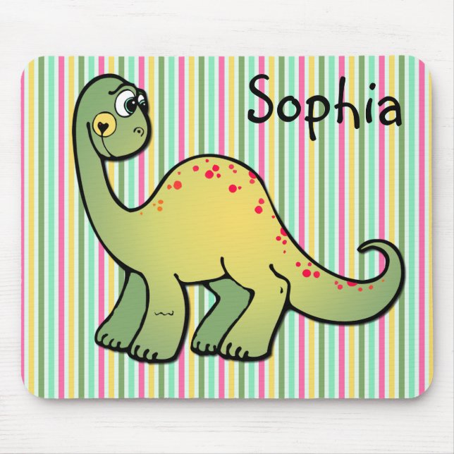 Mousepad Bonitinho Dinossauro Bonito para Menina (Frente)