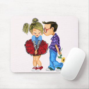 Mousepad Bonito Casal Romântico - Beijo - Dia de os namora