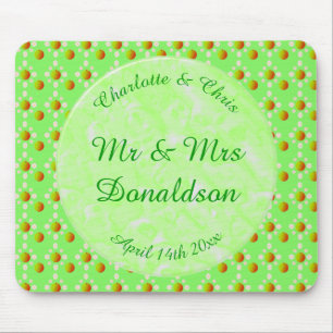 Mousepad Bonito Casamento de primavera Maçã florescer e Maç