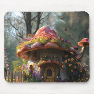 Mousepad Bonito cogumelo colorido