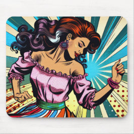 Mousepad Bonito dançando Salsa Pop Art
