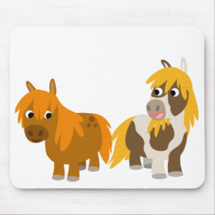 Mousepad bonito de dois pôneis dos desenhos