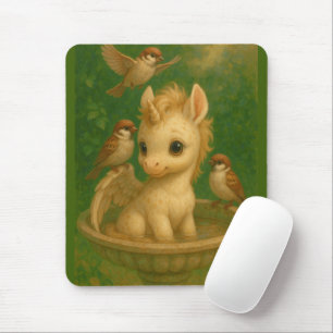 Mousepad Bonito, de olhos grandes, bebê unisus, pegasus uni