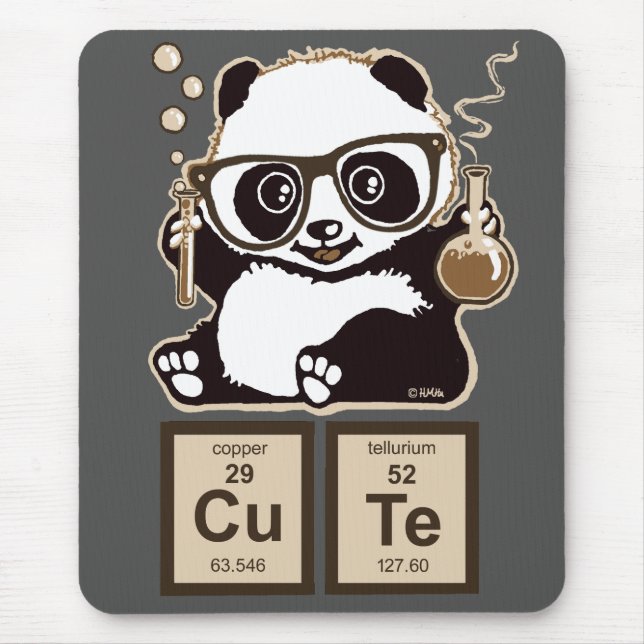 Mousepad Bonito descoberto panda da química (Frente)