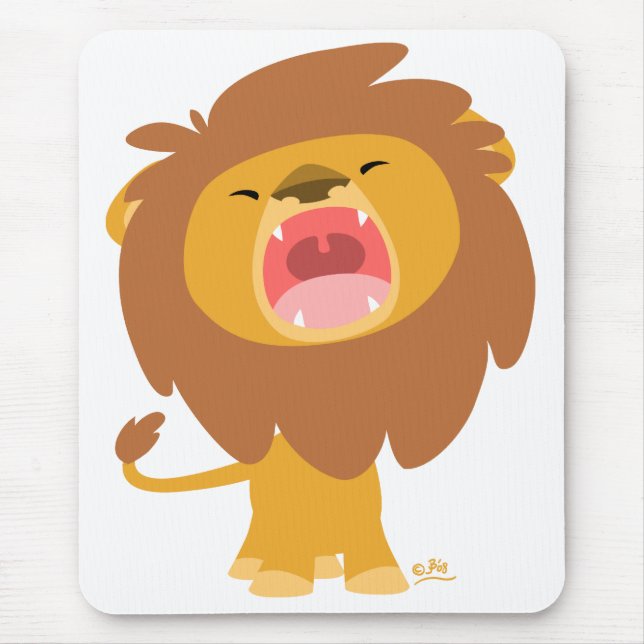 Mousepad bonito do leão rujir dos desenhos (Frente)
