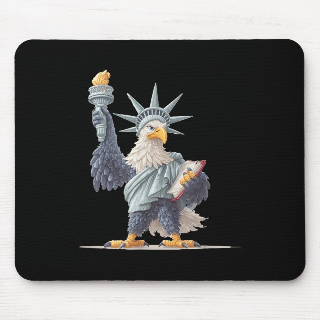 Mousepad Bonito Estátua Dos Eua Figuram Para Roupas Patriót (Frente)