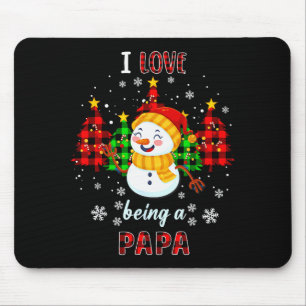 Mousepad Bonito Eu Amo Ser Um Papai Boneco De Neve Natal Va