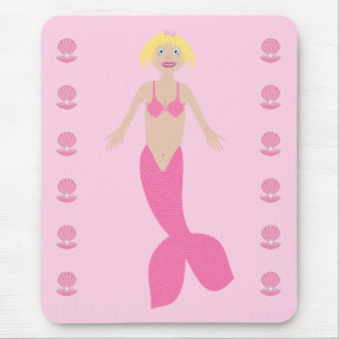 Mousepad Bonito fantasia rosa Sereia