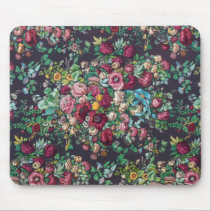 Mousepad Bonito Flor Chintz Peonies Calico Pattern