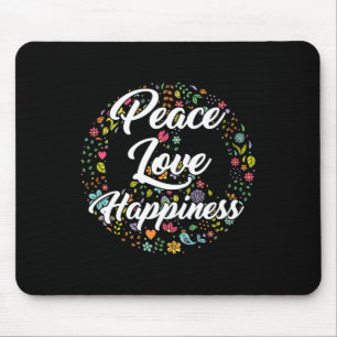 Mousepad Bonito Mundo Paz Ama Sinal de Felicidade Hippie