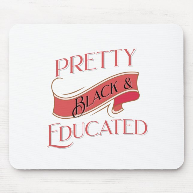 Mousepad Bonito negro e educado (Frente)