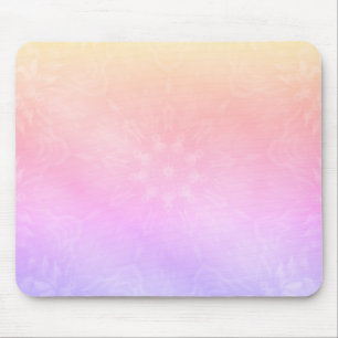 Mousepad Bonito Pastel Rainbow Mandala design