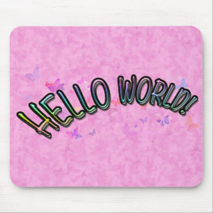 Mousepad Bonito Rainbow Hello World
