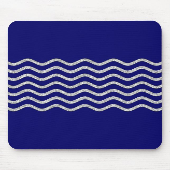 Mousepad Bonito Waves prata + seu backgr, texto e ideias (Frente)