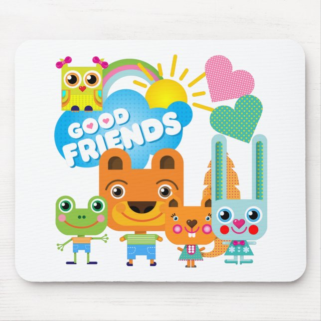 Mousepad Bons Amigos Animais (Frente)