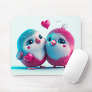 Mousepad Bons Pássaros Adoram Namorados de Corações Inspira