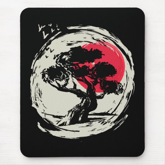 Mousepad Bonsai Art Japonês Sunset (Frente)