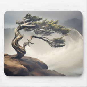 Mousepad Bonzai Plant Wind Tranquil Peaceful Nature Serene