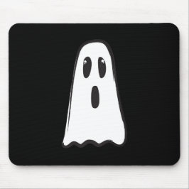 Mousepad BOO! Fantasma Bonito Assustador Halloween Preto Br
