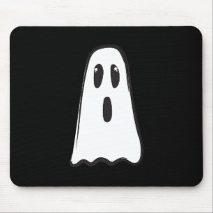 Mousepad BOO! Fantasma Bonito Assustador Halloween Preto Br