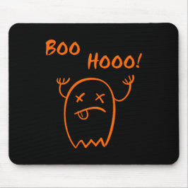 Mousepad Boo Hooo Fantasma de Halloween Sombrio Monocromáti