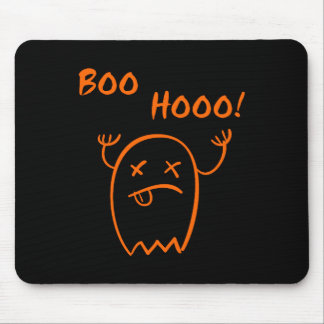 Mousepad Boo Hooo Fantasma de Halloween Sombrio Monocromáti