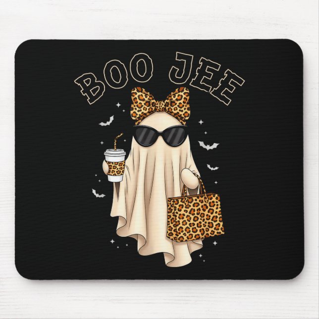 Mousepad Boo Jee Boujee Ghost Halloween October Vibes Soky  (Frente)