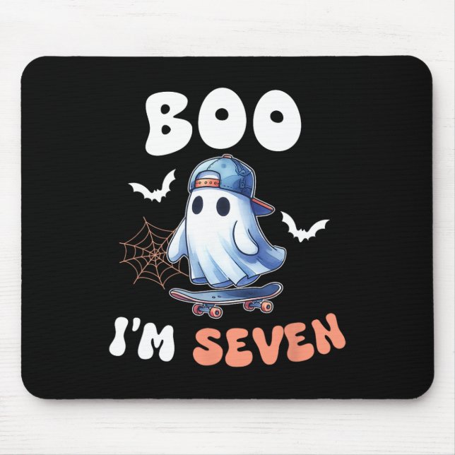 Mousepad Boo, sou Sete Ghost Skateboard 7 Birthday Hallow (Frente)