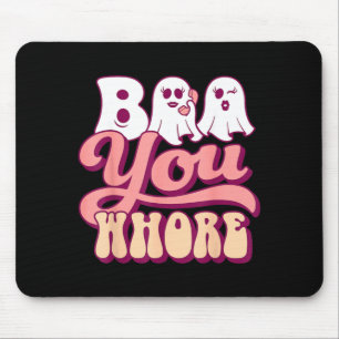 Mousepad Boo Você Divertido Groovy Fantasma de Halloween no