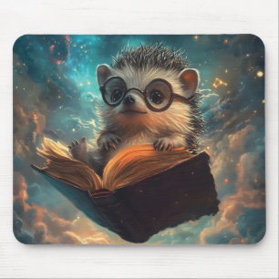 Mousepad Bookworm de porco-gato-de-galáxia