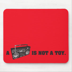 Mousepad Boombox não é um brinquedo