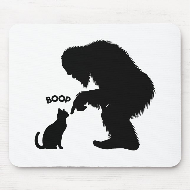 Mousepad Boop do Nariz do Gato Sasquatch Pé-Grande (Frente)