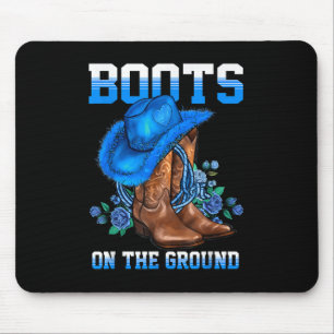 Mousepad Boots On Ground Country Western Cowboy